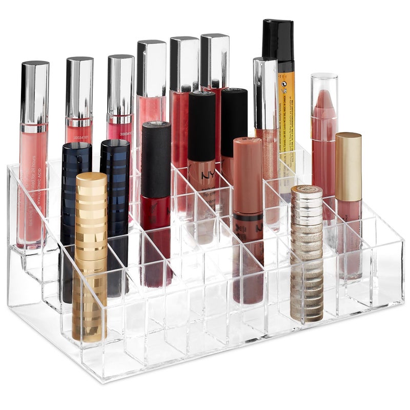 Casafield 40 Slot Acrylic Lipstick & Makeup Organizer - Cosmetic Display Case - Clear - Image 2